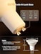 Lepro BG1 AI Smart Bulbs GU10, 400lm 4.5W Spotlight Bulb Dimmable, RGB 2700K-5700K, 50W Halogen Equivalent, Personalized AI Lighting Designer, Voice Control Music Sync, Bluetooth &amp; WiFi Bulb, 2 Packs