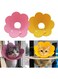 Lanyihome Adjustable Cat Recovery Collar - Cute Flower Neck Cat Cones After Surgery, Set of 2 Cat E Collar, Surgery Recovery Elizabethan Collars for Kitten and Cats S Size (2 pcs)