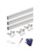 ABBASALI 95 Cm Wardrobe bar   Clothes Rod - Closet and Cupboard Organizer   Chromed Steel with Fittings - Easy Installation   Pack of 3 With Screwdriver,Gloves &amp; Mini Hacksaw Frame
