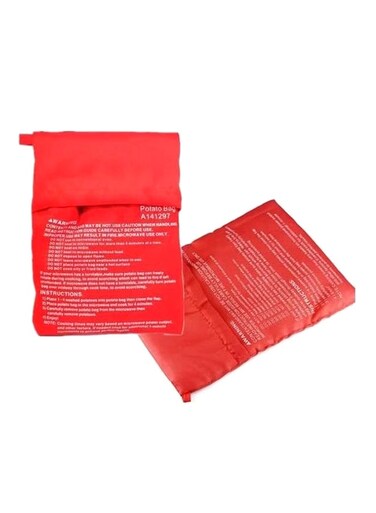 Microwave Potato Cooking Bag Set Red 6.5inch