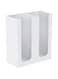 Richboom Acrylic Coffee Cup and Lid Storage Organizer Holder, 2 Compartments, White