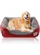 CULOTOL Extra Large dog Bed, Dog Beds for Large Dogs, Rectangle Machine Washable Breathable Soft Non-Slip Pet Bed, Suitable For Medium and Large Dogs or Multiple (X-Large,Red)