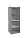 4-Shelf Hanging Closet Organizer Grey