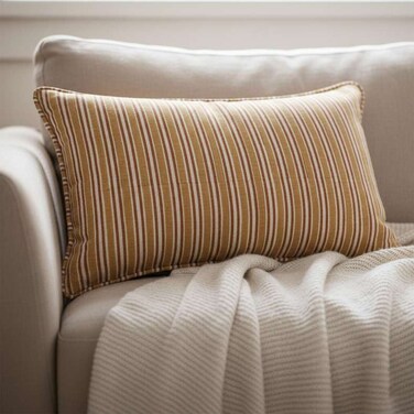 Home Heritage Stripe Cushion 35x50cm - Rust