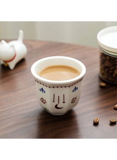 Star Moon Ceramic Coffee Mug,Arabic Coffee Cup