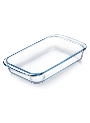 2.9L Clear Borosilicate Rectangle Shape Glass Oven Dish for Baking and Roasting, Casserole Bakeware Microwave Dishwasher Freezer Safe Serving Pan Heat Resistant