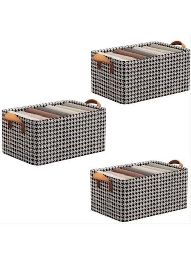 3 Pieces Storage Bins , Foldable Storage Baskets for Organizing Clothes, Toys, Books, 47cm&times;28cm&times;20cm