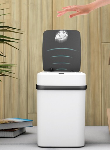 Pow 9 L Automatic Touchless Smart Trash Can Motion Sensor Trash Bin Rubbish Waste Bin Kitchen Trash Can Garbage Bins