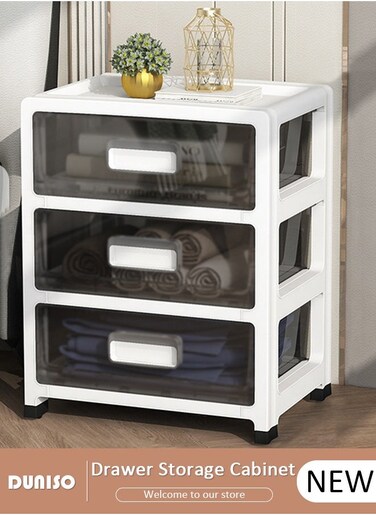 3 Layers Drawer Storage Cabinet Drawer Plastic Containers Box with Wheels 35CM Wide Slit Cabinet Drawer Unit Multipurpose Drawer Storage Organizer for Kitchen Bedroom Bathroom and Living Room