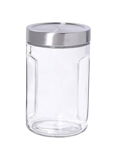 Anchor Hocking SecureLock Gripper Jar with Stainless Steel Lid, 2 Quart Capacity, Clear