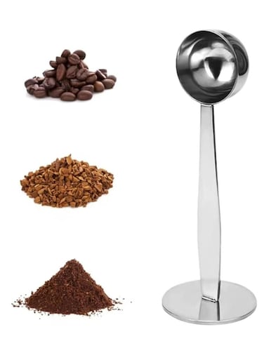 2 In 1 Stainless Steel Coffee Espresso Scoop, Dual-Purpose Coffee Spoon, Powder Hammer Tamper Multi Function Spoon