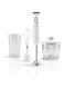 Hamilton Beach 600W Hand Blender with 500ml chopper, whisker, 700ml beaker, variable speed dial and Turbo Boost - blend, whip, chop, mix and puree all in one, 2 storage lids, HB6040-ME