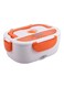 Heating Lunch Box White/Orange 22x15x10cm
