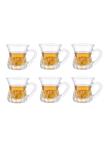 6-Piece Regina Glass Mug Set Clear 12cm