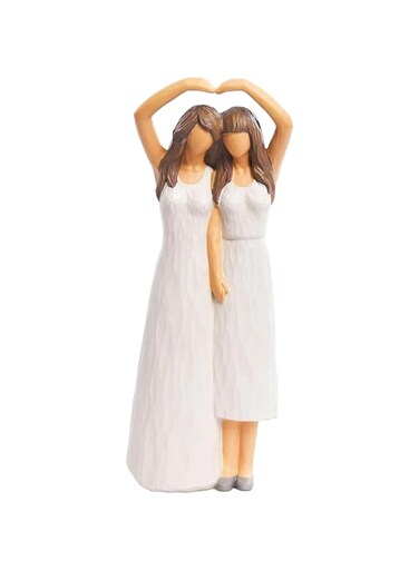 IMAAYA Girls Figurine Heart gesture Home Decorations for Living Room Bedroom Shelf Decor   Mother Daughter, Sister, Best friend Gift