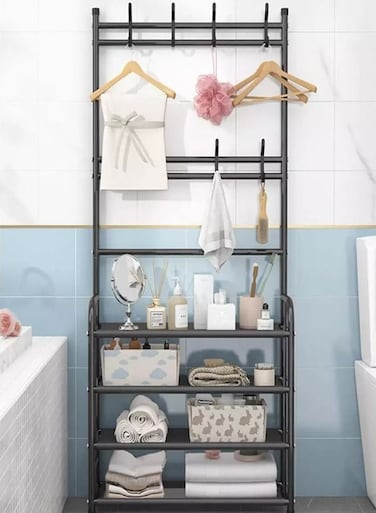 4-Tier Stainless Steel Coat And Shoes Rack