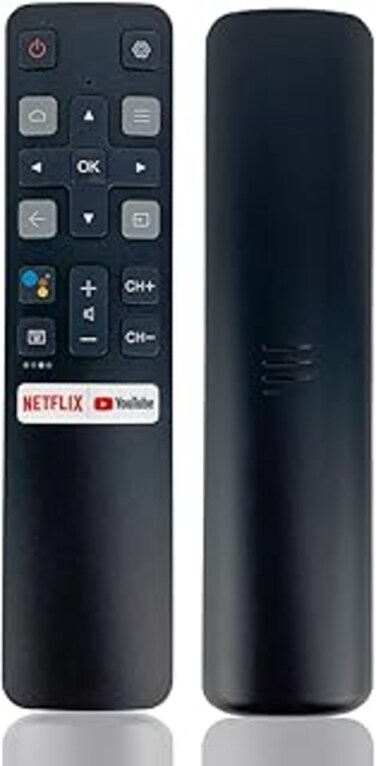 Ceybo RC802V FMR1 Original Voice Remote for TCL Android TV 40S330 32S330 43S434 50S434 55S434 65S434 75S434 32S6500A 65P8S 65P8 55P8S 55P8 55EP680 50P8S 50P8 40A325 49S6800 32S6510S 32A325 (YouTube)