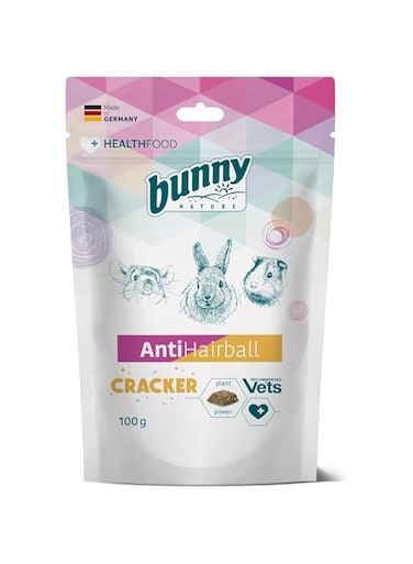 Bunny Nature Antihairball Cracker, Supplementary food for Dwarf Rabbits, Guinea Pigs and Chinchillas 100g