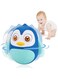 Arabest Roly Poly Baby Toys, Cute Penguin Tummy Time Toys for Newborns 3-12 Month Baby Boys and Girls, Weeble Wobbler Toys for Baby, Best Gift for Kids Boys Girls Infants Toddlers (Blue)