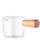 BLACKSTONE Sauce Cup Glass Pots Non Stick Mini Saucepan Butter Warmer With Wooden Handle Small Cookware Perfect Size For Heating Smaller Liquid Portions - BSP4102 (100ml)