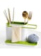 Simbaa Mall&trade; Sink Storage Caddy - Kitchen Sink Sponge Holder, Kitchen Sink Caddy With Drain Tray, Kitchen Storage for Brushes, and Dishcloths, Kitchen Organizer Plastic Caddy