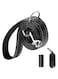 Duomama Durable Nylon Reflective Dog Leash with Poop Bag Holder - 6FT Strong Leash for Large &amp; Small Dogs - Walking and Training Leash - Secure D Ring for Puppy - Black