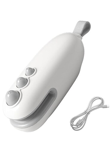 Rayyan Mini Bag Sealer, 2 in 1 Rechargeable Chips Bag Sealer Heat Seal Tool, Portable Heat Vacuum Sealers Food Sealer Bag Sealing Machine for Plastic Bags Snack Bags(White)