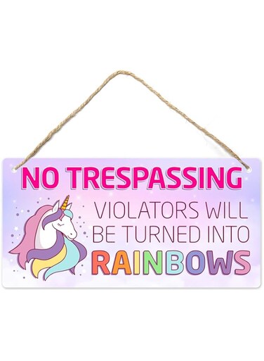 bpa Unicorn Decor for Girls Room, Girls Room Decorations for Bedroom, 12?x6? PVC Plastic Decoration Hanging Sign, High Precision Printing, Water Proof, Kids Room Decor for Girls, Room Decor for Girl