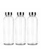 Juice Bottles - 300ml Wide Mouth Glass Water Bottles with Lids - Leakproof, BPA-Free, Stainless Steel Caps for Juicing, Smoothies, Infused Water, Beverages - Reusable 10oz Bottles for Travel (Pack of 3)