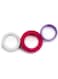 IBILI Levelling Rings Set 3/5/10 mm of Silicone, White/Red/Purple, 20 x 8 x 3 cm