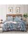 HOME STYLE Cotton Feel Glace Cotton Elastic Fitted All Around Printed Full Length Single Bed Bedsheet With 1 Pillow Cover(36"X78",Ash Berry Abstract),300 TC