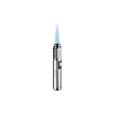 Jet Flame Windproof Refillable Butane Lighter with Zinc Alloy Case &amp; 16cm Flame Length