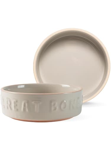 Fringe Studio Sculpt Treat Words Dog Bowl - WHITE/13X4 CM