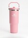 IceFlow 2.0 Fast Flow 30 oz Insulated Stainless Steel Tumbler with Handle &acirc;&euro;&ldquo; Leakproof BPA-Free Water Bottle with Twist-On Angled Spout Lid, Baby Pink