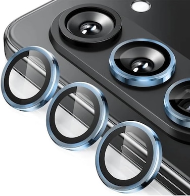 Muzz Camera Lens Protector for Samsung Galaxy Z Fold 6 5G Case Cover,Shatterproof, Ultra-HD 9H Tempered Glass Camera Screen Protector Metal Ring Cover Film Samsung Galaxy Z Fold 6 2024 (Blue)