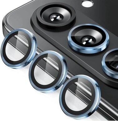 Muzz Camera Lens Protector for Samsung Galaxy Z Fold 6 5G Case Cover,Shatterproof, Ultra-HD 9H Tempered Glass Camera Screen Protector Metal Ring Cover Film Samsung Galaxy Z Fold 6 2024 (Blue)