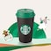 Starbucks Coffee Grounds Tumbler [Black and Green] - 12.5 fl oz (355 ml)