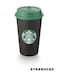 Starbucks Coffee Grounds Tumbler [Black and Green] - 12.5 fl oz (355 ml)