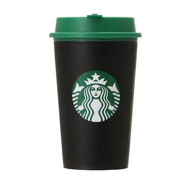 Starbucks Coffee Grounds Tumbler [Black and Green] - 12.5 fl oz (355 ml)