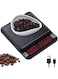Gluckluz Coffee Scale with Timer 3kg/0.1g High Precision Espresso Weighing Scale Rechargeable Digital Coffee Beans Scale Electronic Food Scale with Tare Function &amp; LED Display for Pour Over Coffee