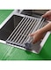 Maxter Foldable Stainless Steel Dish Drainer Rack 37 x 30 cm (MEDIUM) - Dish Rack for Sink with Roll-up Grid