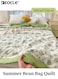 Summer Bean Bag Quilt Lightweight Breathable Fabric Quilted Comfort Machine Washable Perfect for Bedroom Hotel Guest Room