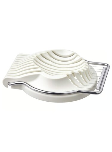 Egg Slicer, Off-White, Foldable Handle
