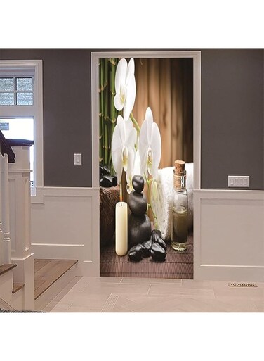 bpa 3D three-dimensional pvc door stickers bathroom self-adhesive wallpaper decoration
