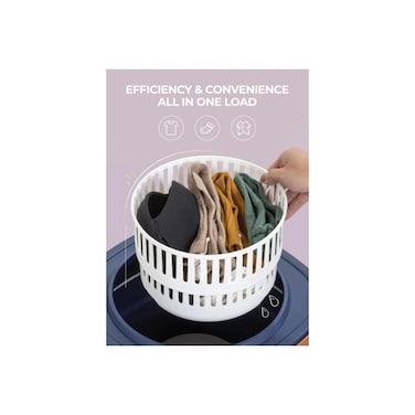 Foldable Mini Washing Machine 9L Portable with 3 Wash Modes, 60W Power