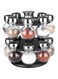 Dubai Gallery 16-Piece Glass Jar With Revolving Rack