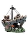 BRKT Aquarium Fish Tank Decoration Set, Fish Tank Decoration Accessories For a Stunning Underwater Display (Ship)
