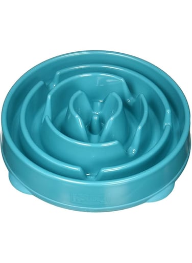 Slow Feeder Dogs Bowl for Large Medium Dogs,Anti-Gulping Pet Slower Food Feeding Bowls Stop Bloat,Preventing Choking Healthy Design Dogs Bowl (Blue)