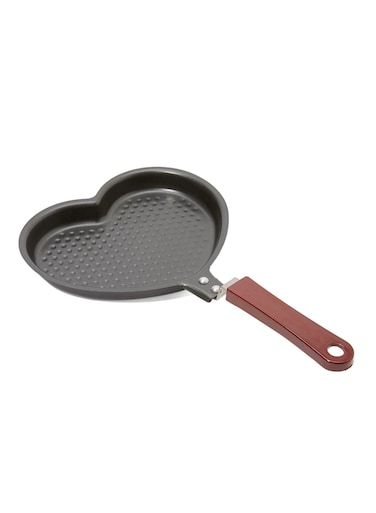Poele Heart Shape Egg Frying Pan Grey/Red