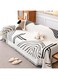 Double Sided Chenille Sofa Cover, Universal Anti-Slip Anti-Scratch Sofa Towel, All Seasons, for Home Sofa Decoration,Black,180 * 150cm